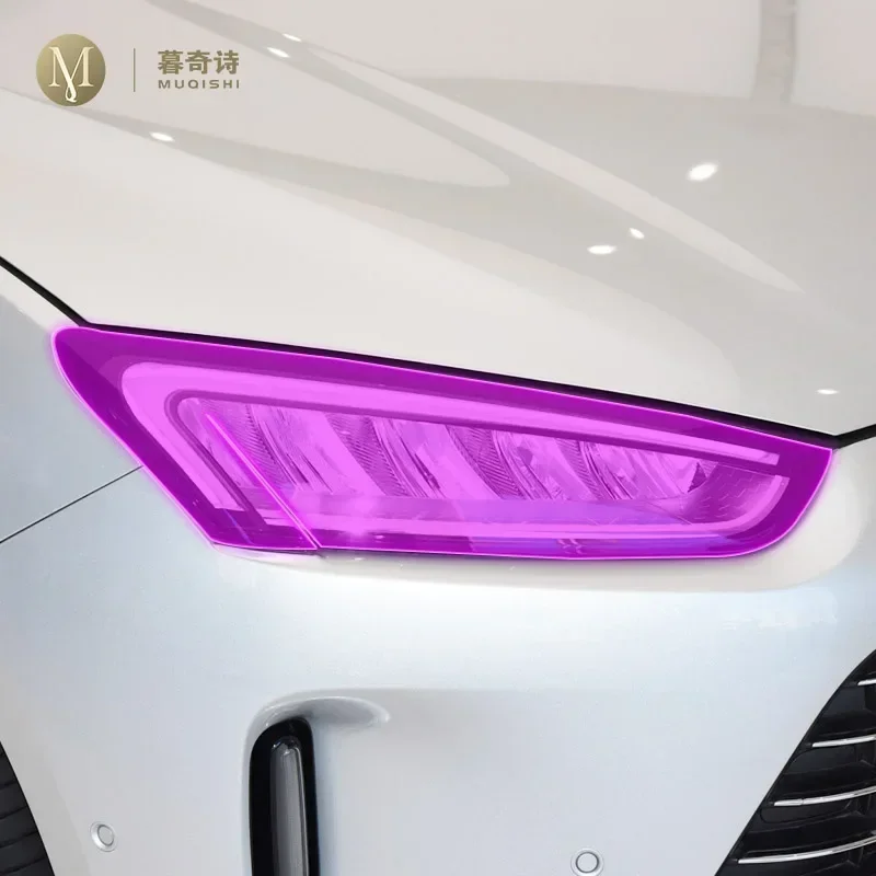 

Для Seres Aito M5 2022-2023 внешняя защитная пленка из полипропилена автомобиля, защита от царапин на фару, прозрачная пленка из ТПУ, дымчато-черный ремонт