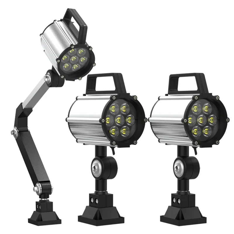 Machine Tool LED Work Light CNC Engraving Machine Spring Machine Lighting 220V 36V 24V Waterproof Oil Tool Light