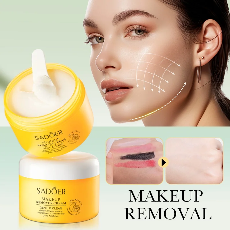 Grapefruit Cleaning Makeup Removal Cream Mild Adsorb Makeup Gentle Moisturize Smooth Delicate Portable Makeup Removal Products