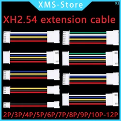 10PCS XH2.54 Extension Line 2P/3P/4P/5P/6P/7P/8P/9P/10P/12P XH 2.54mm Pitch Male To Female Connector With 10/20/30cm Cable 26AWG