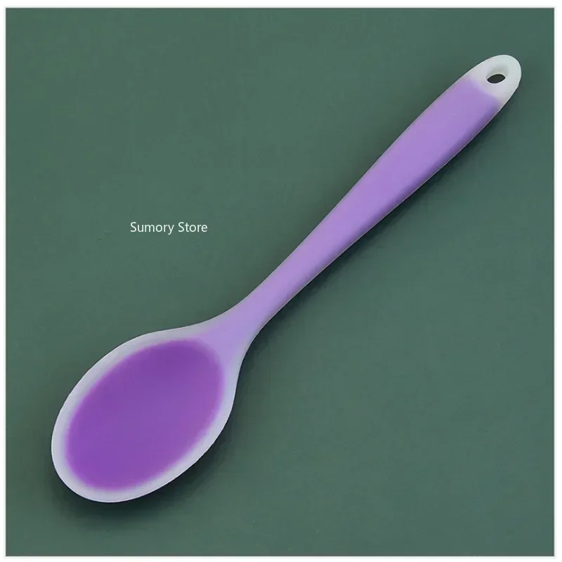 Silicone Spoon Heat Resistant Non-stick Rice Spoons Kitchenware Tableware Learning Spoon Cooking Kitchen Tool tableware