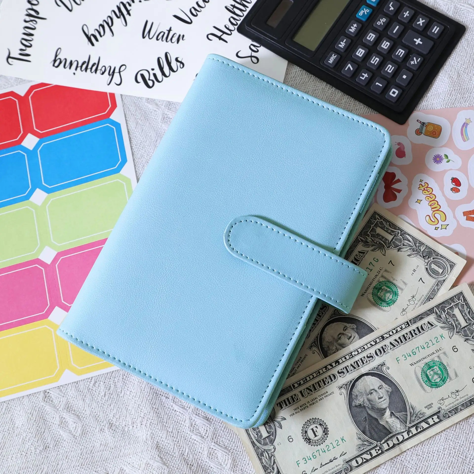 New A5 A6 Haze Blue Green Grey Binder Loose Leaf Notebook Refill Spiral Binder Planner Paper Cover