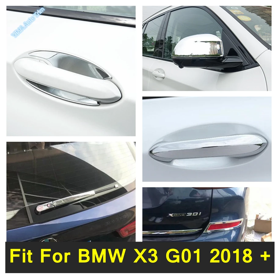 

Car Rearview Mirror Eyebrow / Rear Window Wiper / Door Handle / Foglight ABS Accessories Cover Trim For BMW X3 G01 2018 - 2023