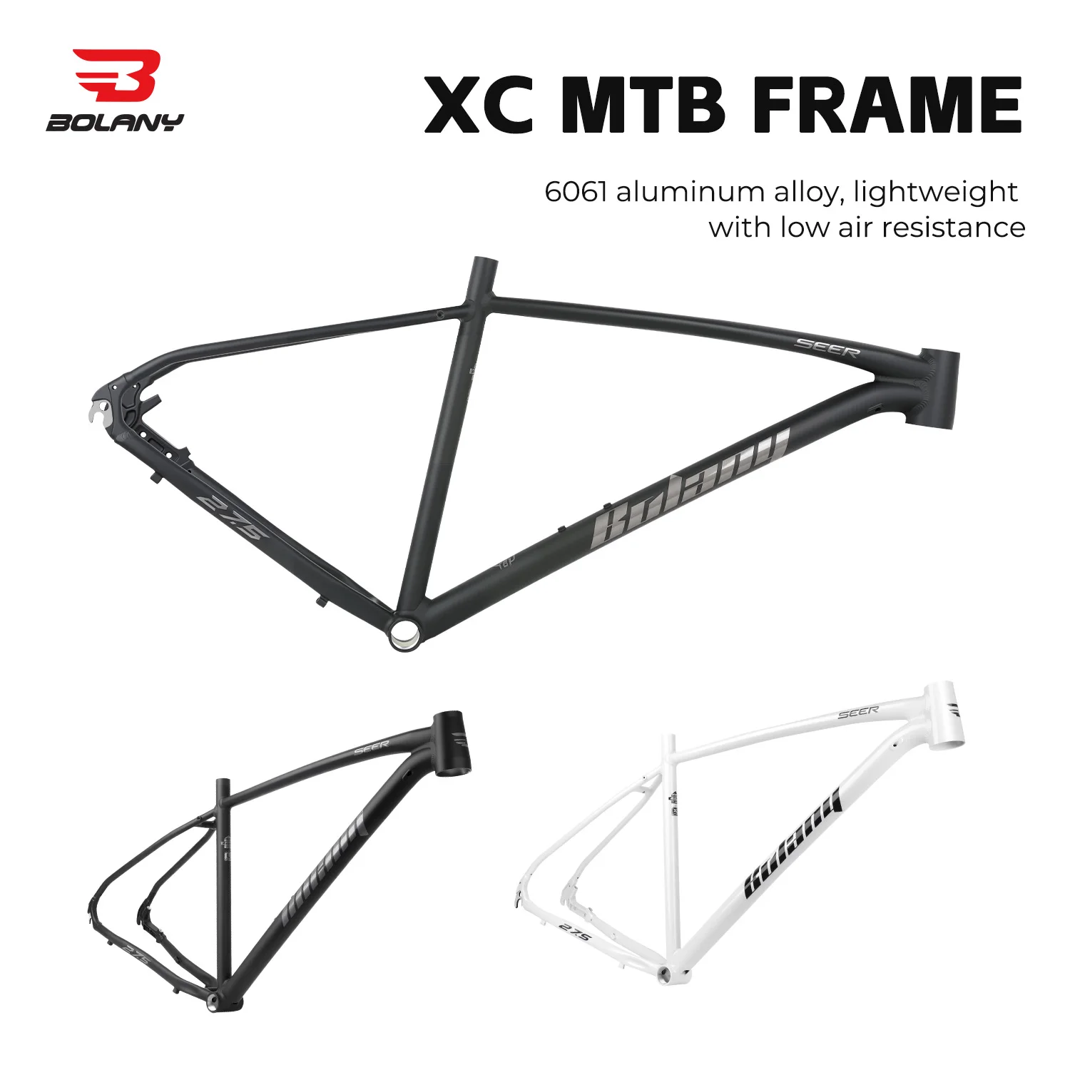 AliExpress BOLANY 27.5inch MTB Frame Ultralight Aluminum Alloy Mountain Bike 10x135mm Quick Release Disc Brake Urltra-Light Frame