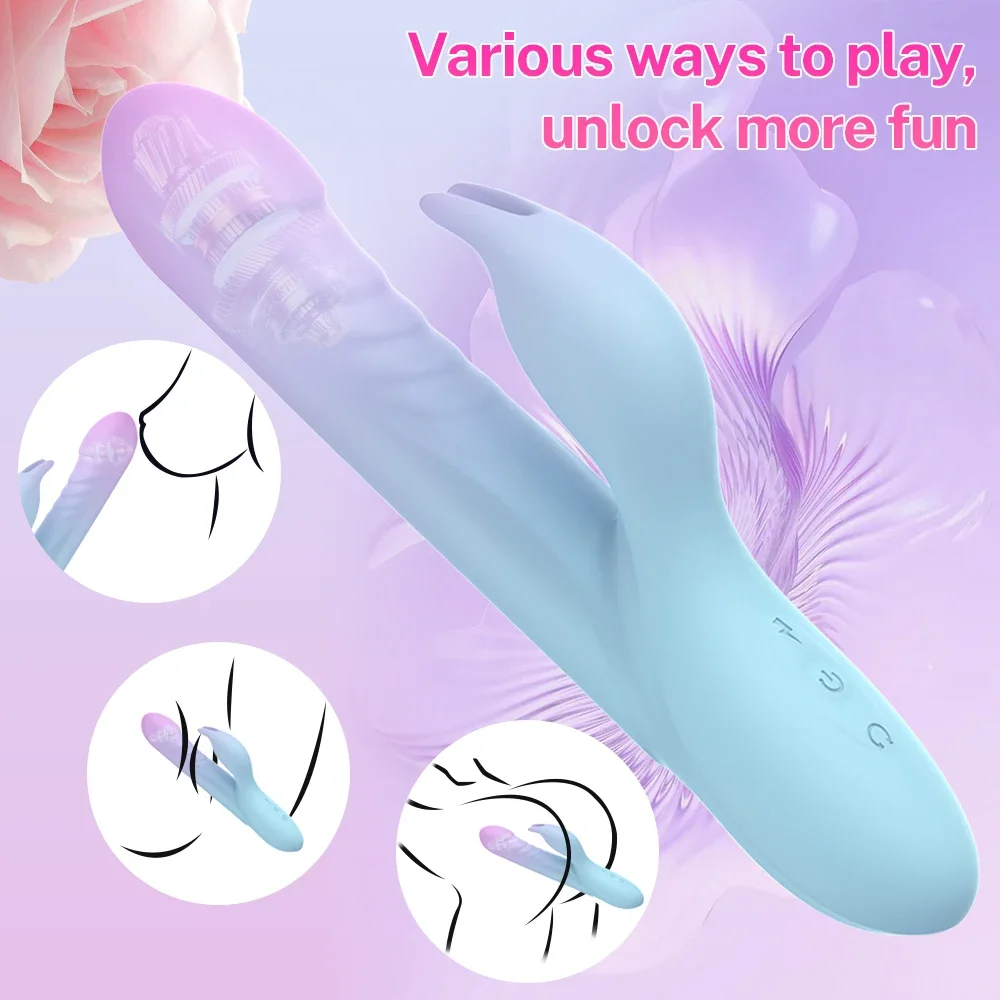 وضع الاهتزاز الدوار أرنب هزاز G بقعة البظر محفز الاستمناء الإناث الكبار لعبة الجنس