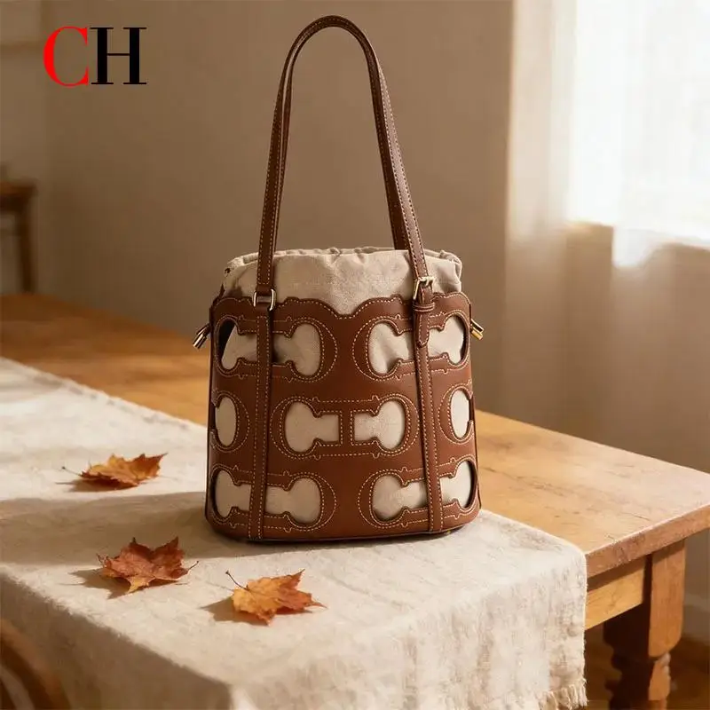 

CH New Autumn Winter Women Shoulder Bag Cutout Design Tote Bag Stylish Durable Spacious New Women Daily Casual Fashion Bag
