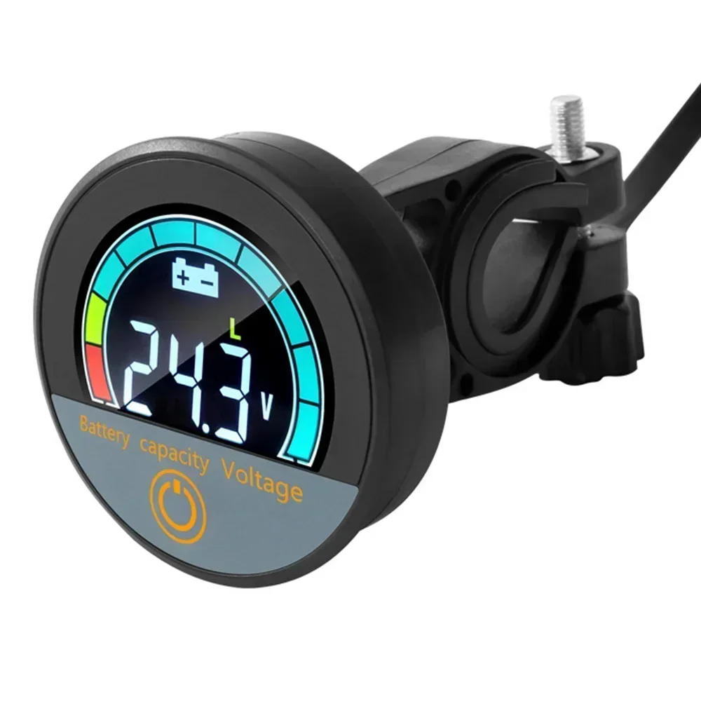 Circular Meter Voltmeter Waterproof Battery Temperature Capacity Digital Tester Battery Voltage Indicator Level Monitor