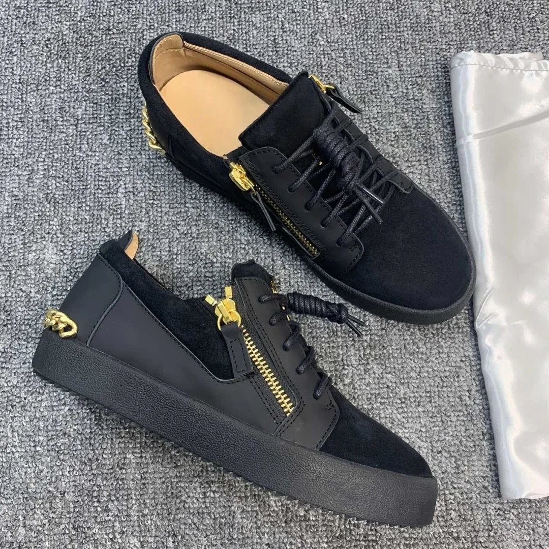 

New Fashion Casual Sneakers for Men Brand Designer Women Tennis shoes Luxury Real Leather GZ Loafers Sports shoes 35-48 G0498