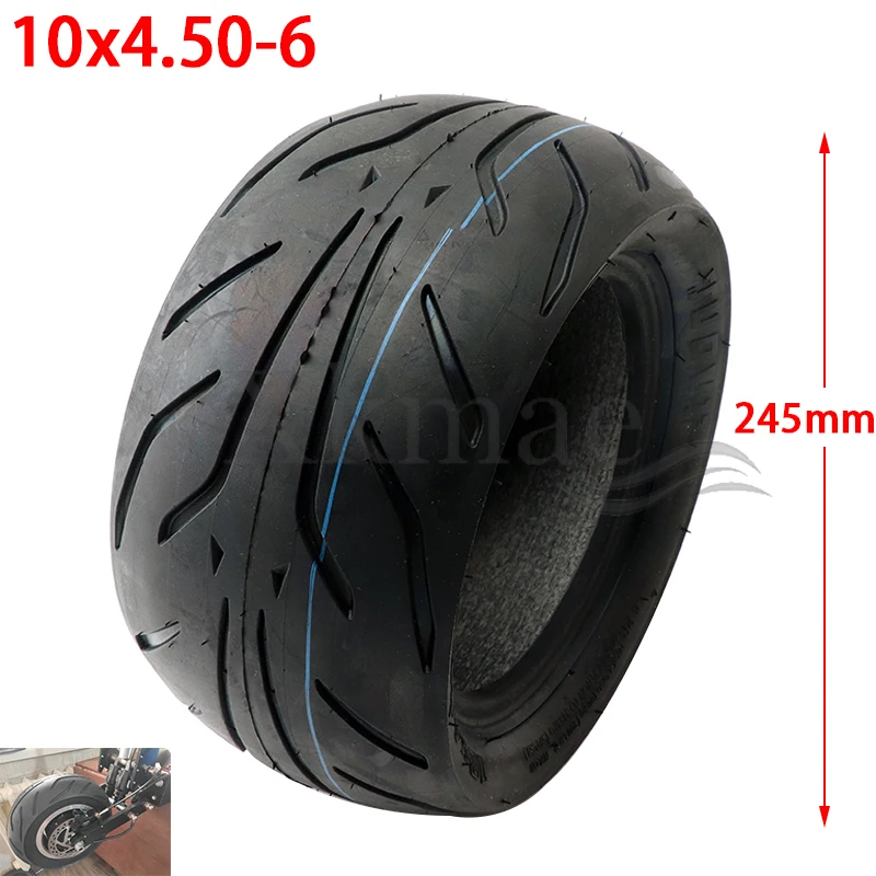 10x4.50-6 TUOVT Tire Tubeless Wear-Resistant Fat Tyre for Electric Scooter 10 Inch Front Rear Wheel Vacuum High Quality Parts