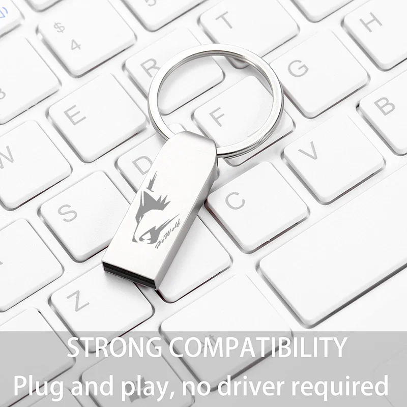 Sliver metal pen drive 64GB USB Flash Drive 8GB 16GB 32GB 128GB pendrive flash card u disk 256gb Sliver body metal External