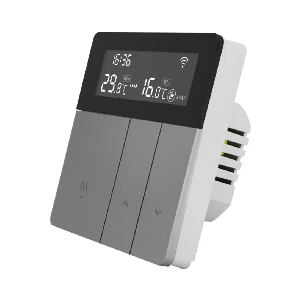 Smart WiFi Thermostat for Electric Floor Heating and Wall Mounted Boiler Applications with For Tuya Ecosystem Synchronization