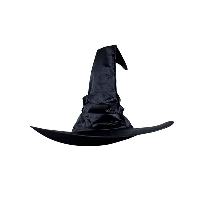 2024 New Crooked Wicked Halloween Witch Hat  Fold Witch Hat For Costume Cosplay Party Accessory