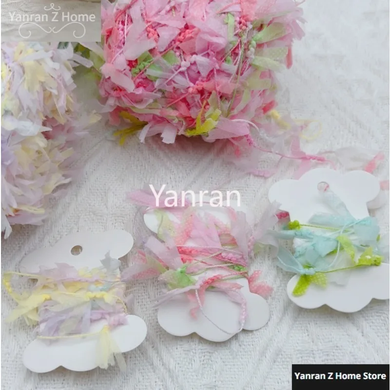 Segmented Dyed Fancy Yarn Butterfly Paper DIY Handmade Mixed Yarn Wiring Clothes Hats Scarves Hand Mixed Thread Decorations