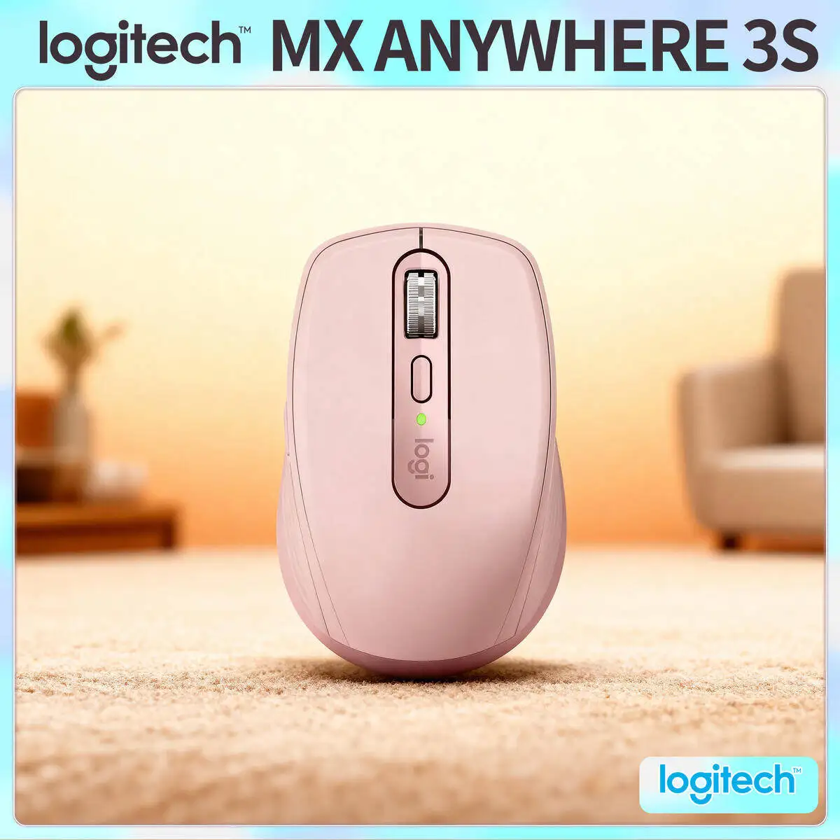 

Беспроводная деловая мышь Logitech MX Anywhere 3S: подключение Bluetooth Plug and Play с 3 устройствами, портативный офисный инструмент