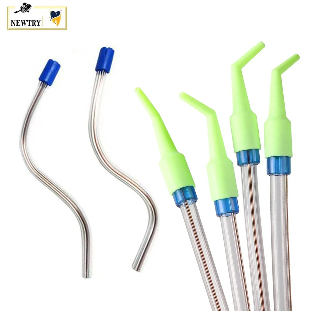 20Pcs Disposable Saliva Ejector Tube Tips Dental Clinic Oral Treatment Aspirator Suction Spray Nozzle Adapter Conversion Head