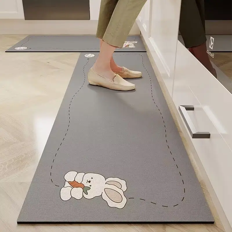 VIKAMA Luxury and Sophisticated High-End Kitchen Floor Mat Water Absorbent and Stain Resistant Dining Room Entrance Rug Décor