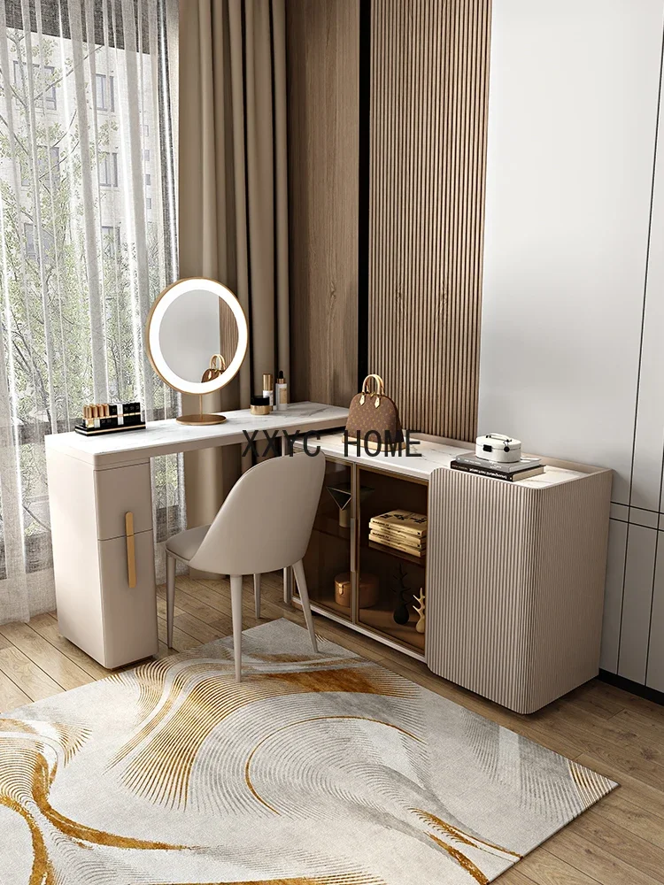 

Новый выдвижной туалетный столик, итальянский минималистичный туалетный столик из камня в стиле легкой роскоши