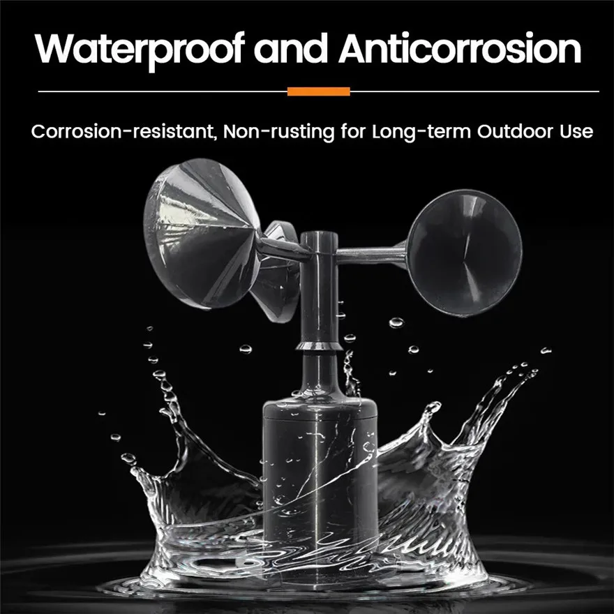 Imagem -03 - Sensor do Sentido da Velocidade do Vento do Policarboneto Estação Meteorológica Exterior Sensor do Anemômetro do Copo Saída Rs485 010v 05v 420ma 30 m s