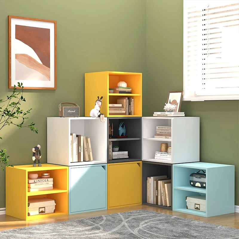 

Storage Organizer Bookcase Kids Side Table Wooden Display Bookshelf Cabinets Magazine Estanteria Habitacion Modular Furnituress