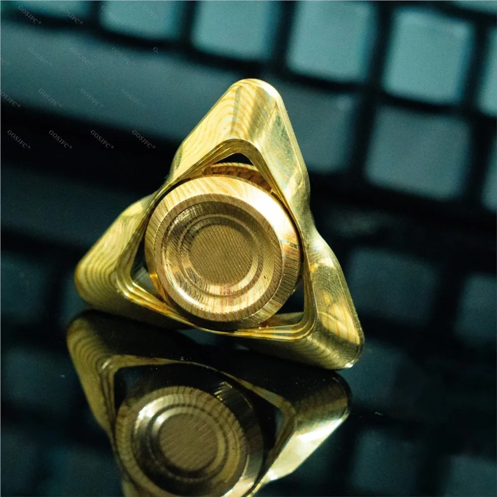 CAINIAO EDC Mokume Fidget Spinner มือรู้สึกปลายนิ้ว Gyro ความเครียดบรรเทาของเล่น Fidget ของเล่นสําหรับผู้ใหญ่