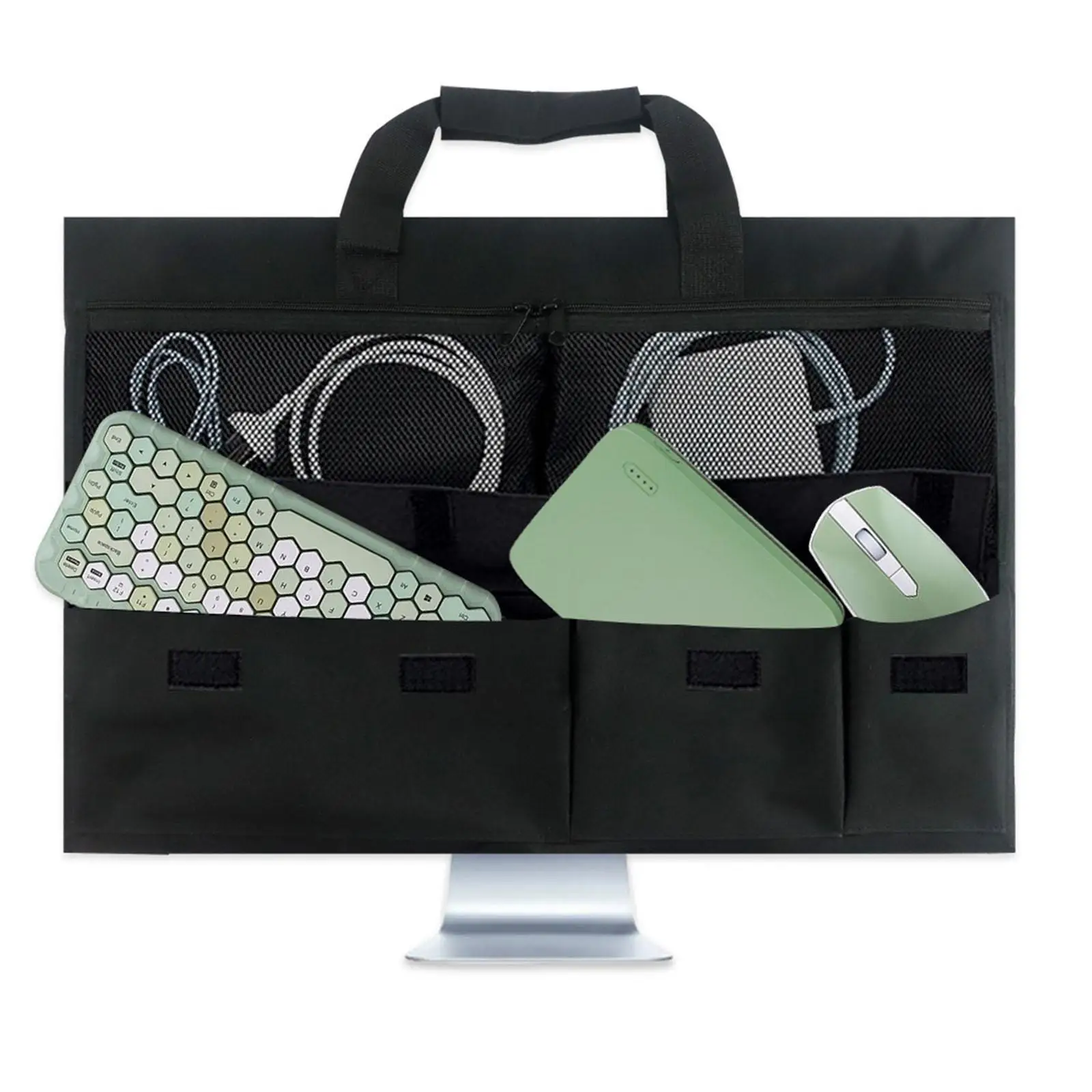 Travel Carrying Case 24 inch Screen Computer Multiple Pockets Lightweight Dust Cover Monitor Protective for iMac Desktop Travel