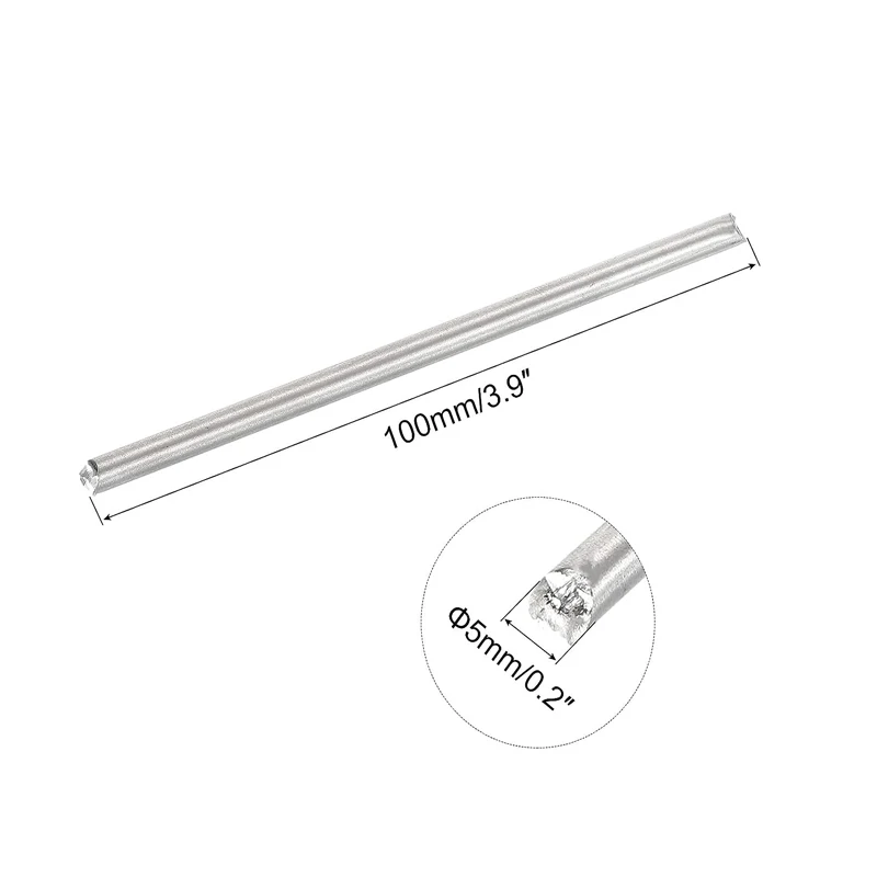 1-5pcs Titanium Bar Length 100mm-300mm Ti Bar Grade GR2 Rod Round Bar, Diameter 2mm-19mm