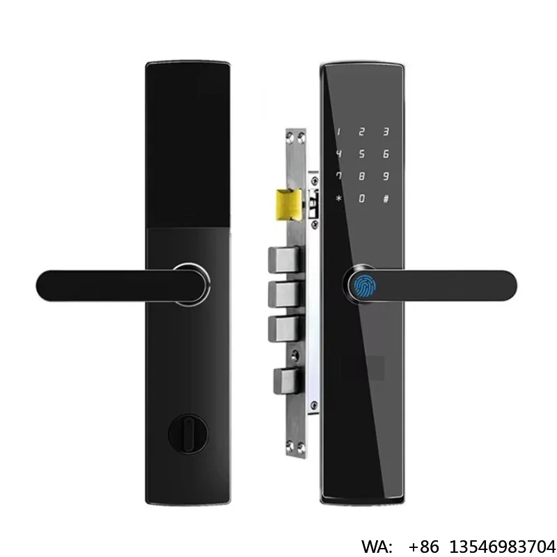 

Fingerprint Keyless Smart Door Handle Lock Electronic Keypad TTlock Door Password Handle Smart Lock Set