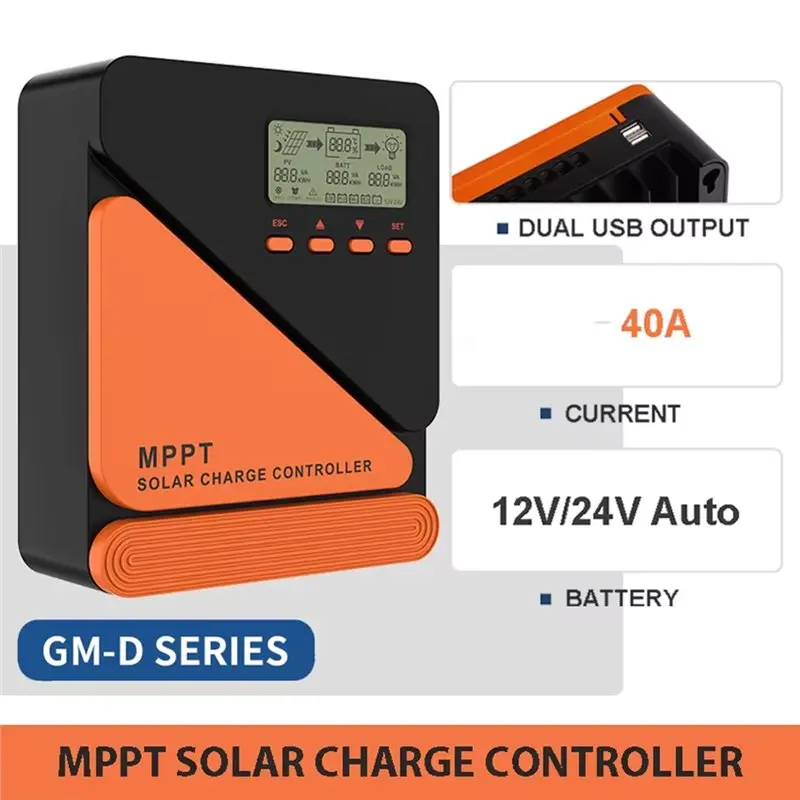 WCS-MPPT Charge Controller 40A Controller 18V-100V Solar Panels 12V 24V PV Regulator For Lead-Acid/Lithium
