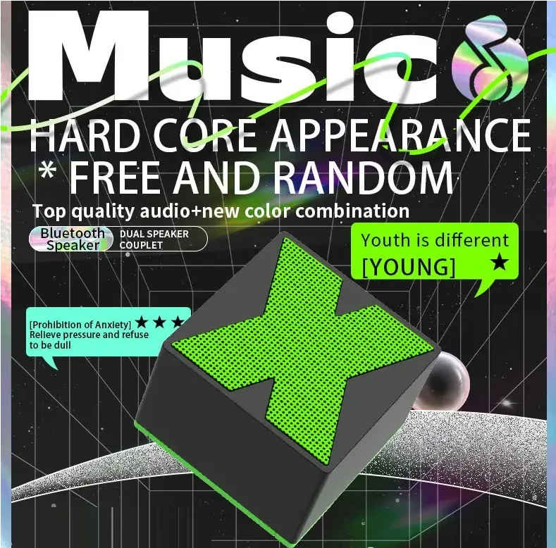 X1 مربع صغير سمّاعات بلوتوث سماعة لاسلكية تعمل بالبلوتوث في الهواء الطلق مضخم صوت محمول ستيريو الصوت المحيطي بلوتوث صغير المتكلم