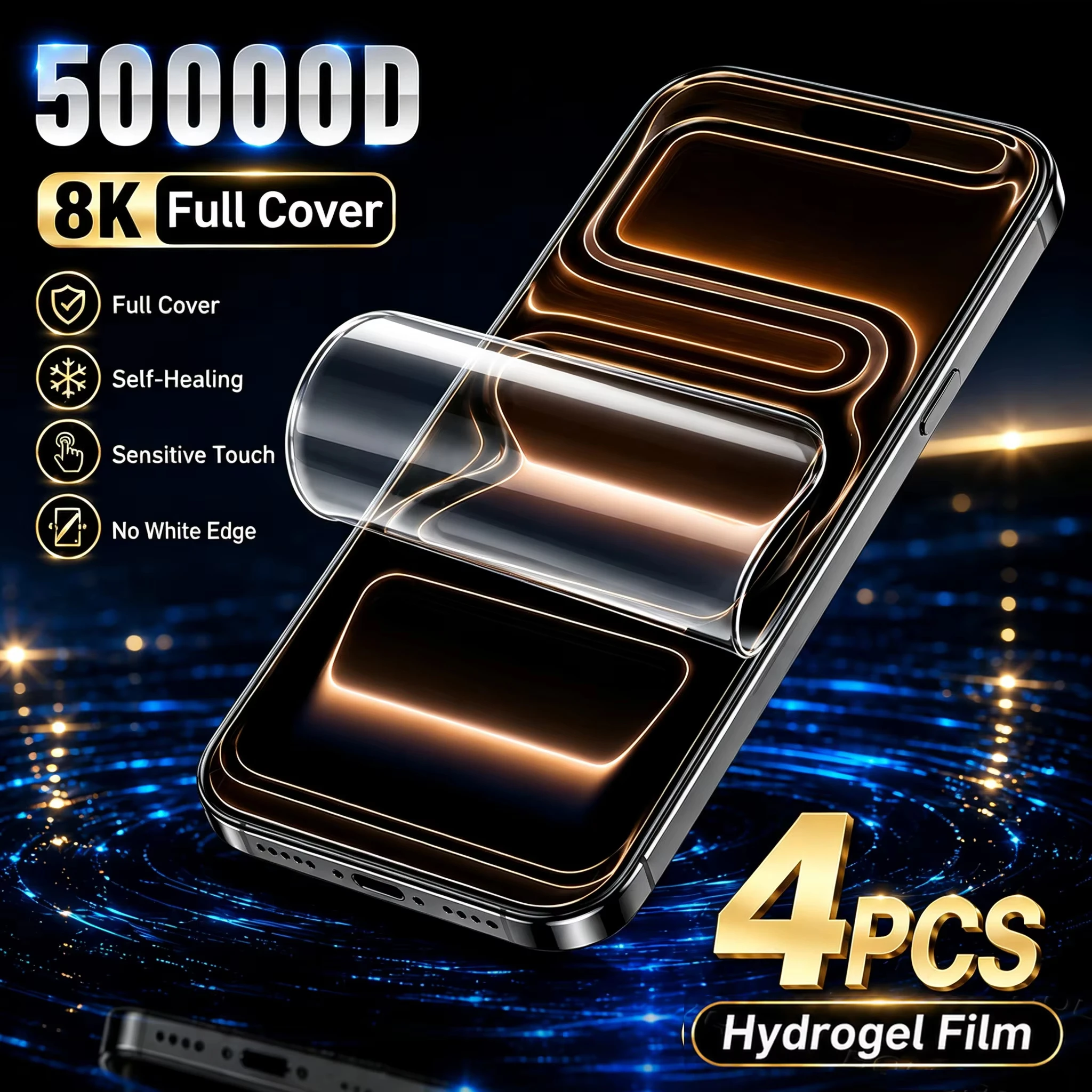 1-4 Stück HD Hydrogel-Folie Weicher Displayschutz für iPhone 18 Pro Max 17 16 15 14 13 12 11 Pro 13 12 Mini 7 8 Plus XR XS Max SE 2