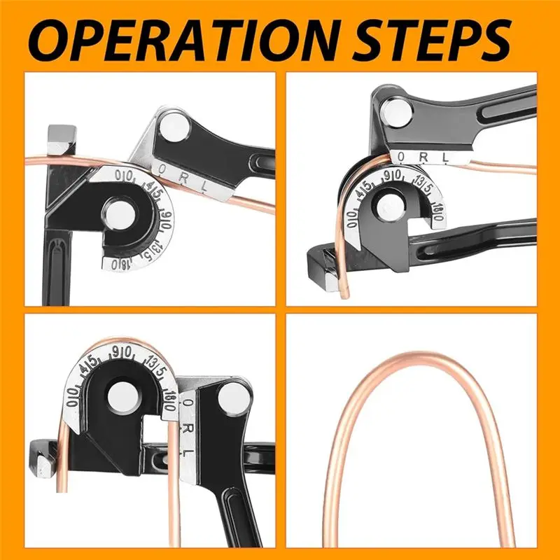 A36T-Tube Bender -180 Degree 3 In 1 Pipe Bender Suitable For Bending 1/4Inch 5/16Inch 3/8Inch OD Copper,Brass & Steel Pipes