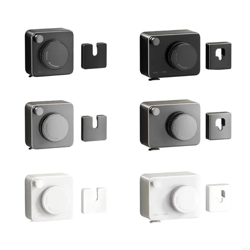 

X4YE No Sagging Retractable Clothesline Indoor Outdoor Practical 14ft Stainless Steel Wall Mounted Drying Line