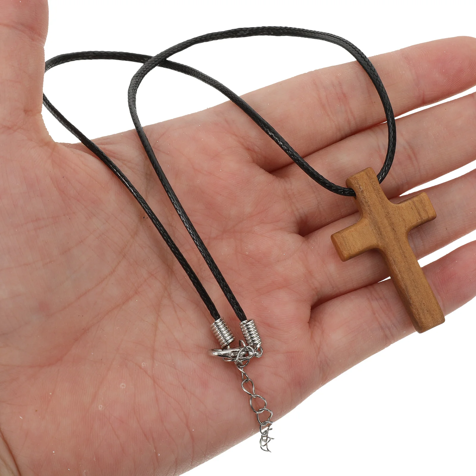 

Деревянный крест кулон ожерелье ручной работы христианские украшения для мужчин женщин религиозная церковь подарок на крещение - деревянный крест