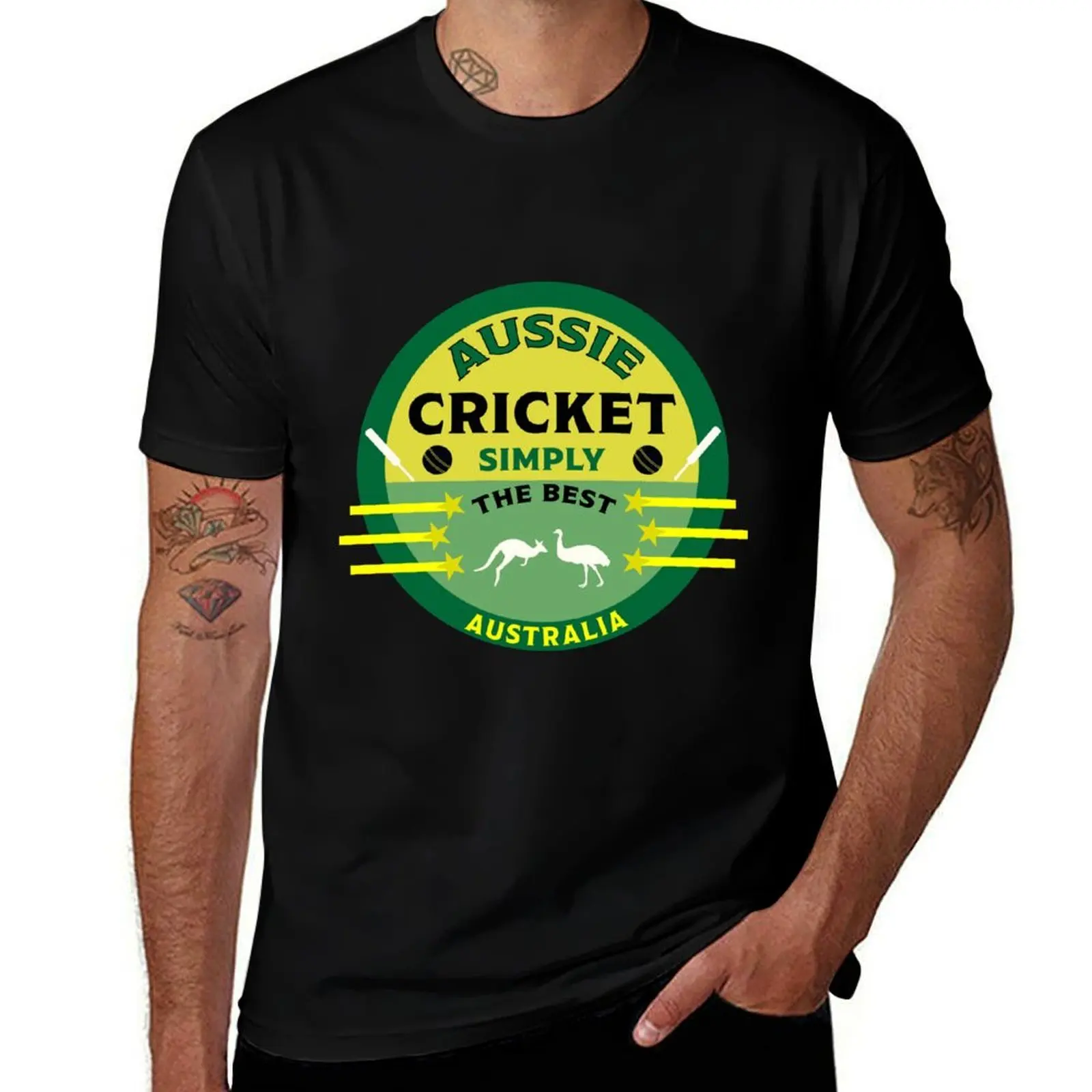 

man t shirt Love - T-Shirt Cricket Cricket shirt Aussie Cricket heavy cotton - t Mad Gifts tshirt - man plain Australian