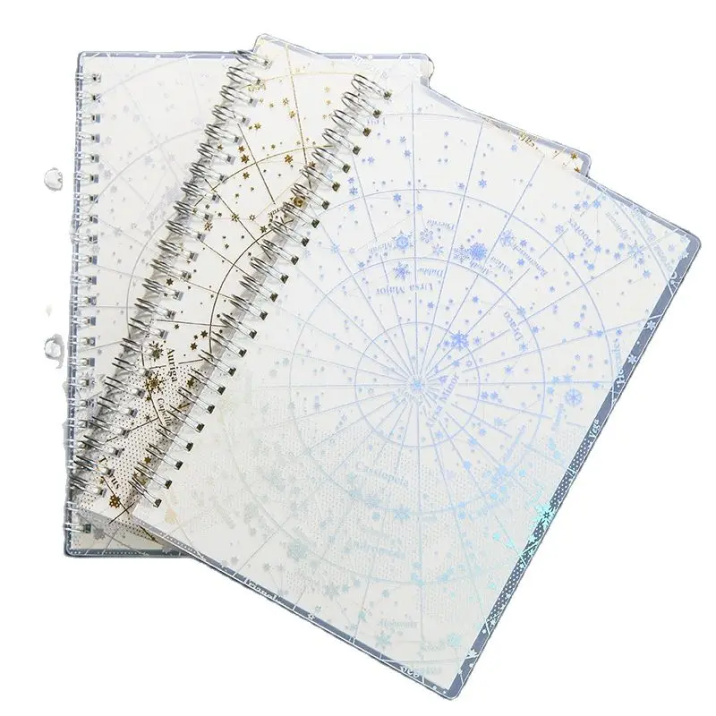 

Creative Starry Edge Bronzing Series A5,B5 Notebook Laser Coil Notepad Diary Book Gift Stationery