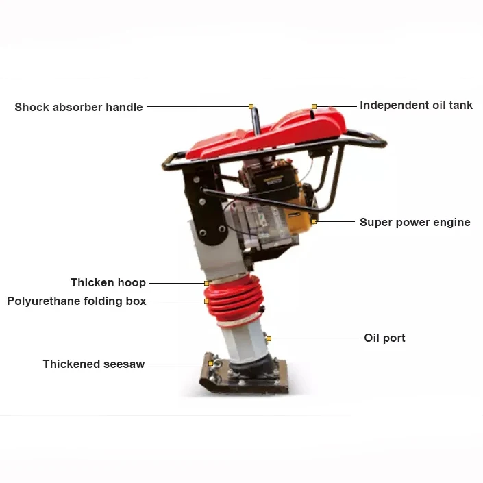 Hot Sale Earth Sand Soil Wacker Tamper Rammer Machine Ground Tamping Compactor Hydraulic