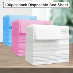 100 pçs/lote lençol descartável fino aconchegante respirável capa de cama para salão de beleza spa tatuagem mesa de massagem 80x1 0/80x190cm