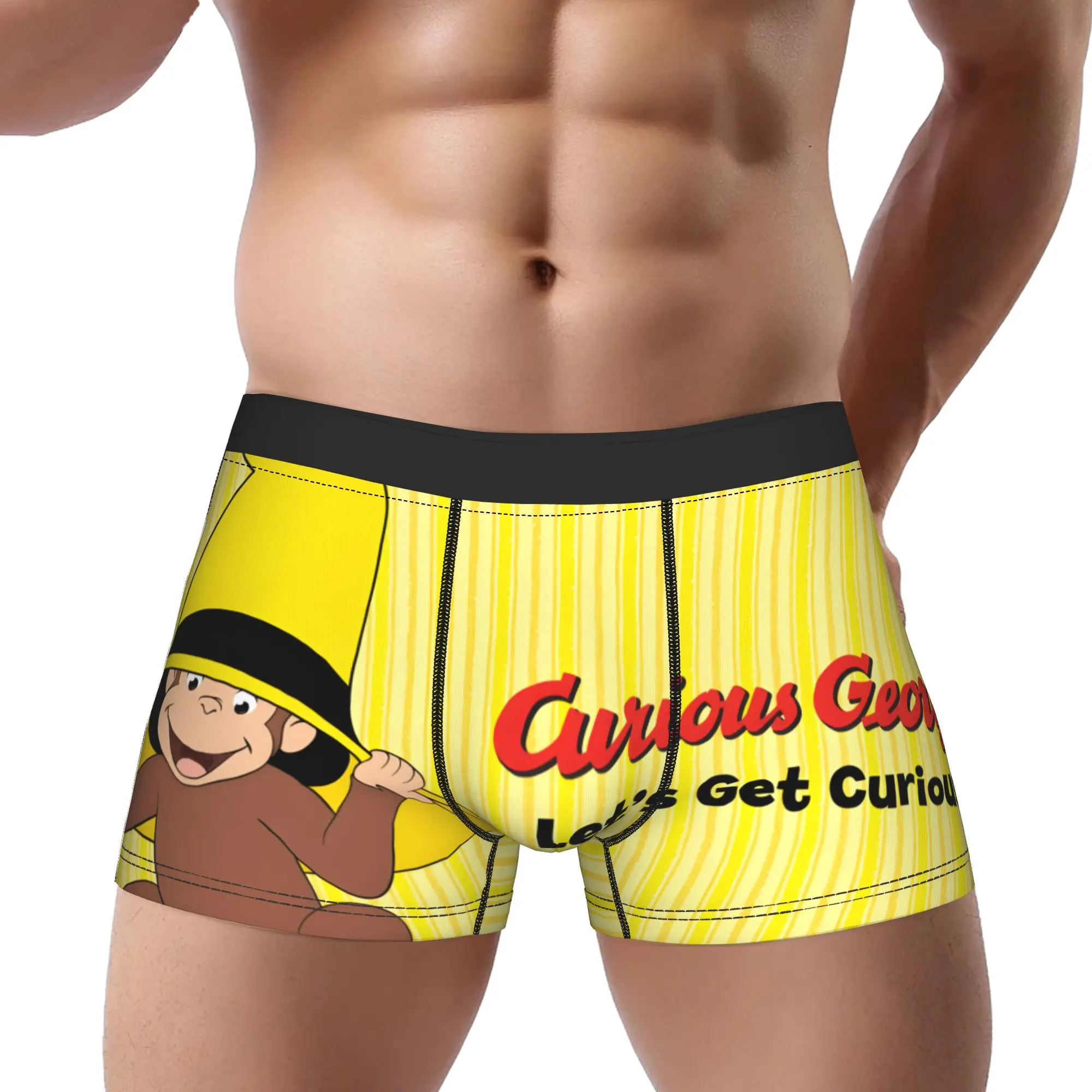 1piece First Friend Curious Monkey G-George Underpants Homme Panties Male Underwear Comfortable Shorts