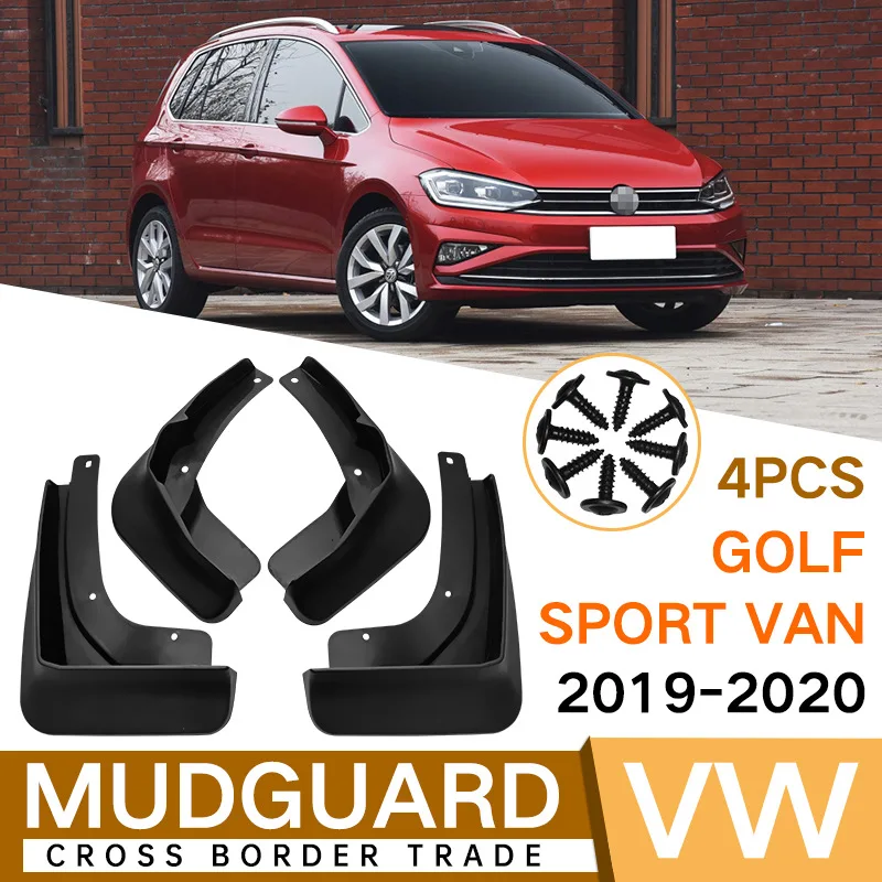 

For Volkswagen Golf Sport Van 2019-2020 black car mudguard Reduce dust Resist tire dirt car accessories tools