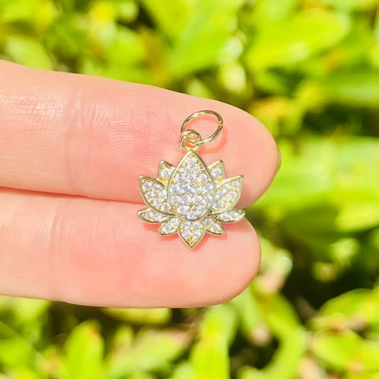 5 قطع الزركون تمهيد النحاس زهرة لوتس سحر النتائج مجوهرات للنساء اليدوية والمجوهرات سوار القرط قلادة الإبداعات