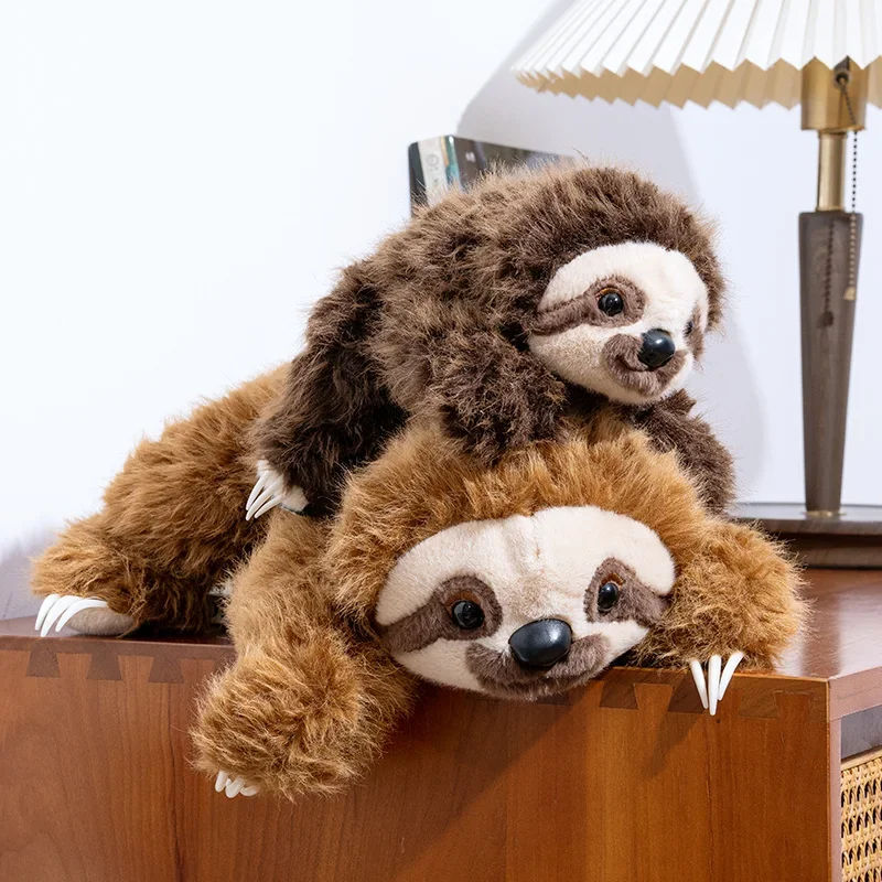 Lifelike Sloth Plush Doll Realistic Wild Animal Stuffed Figure Collectible For Wildlife Enthusiasts Home Birthday Gift