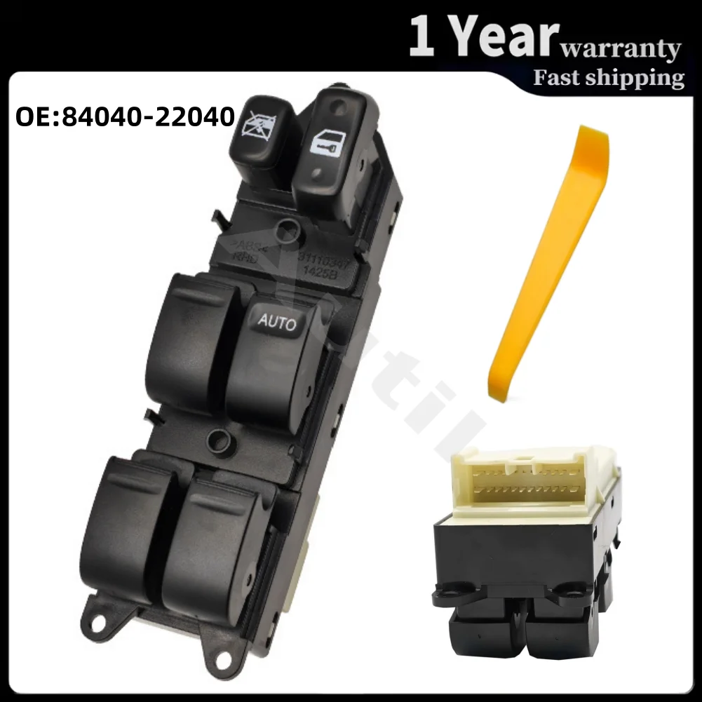 

84040-22040 23Pins RHD for Toyota Chaser Mark Cresta JZX100 1996-2001 Front Right Master Power Window Switch Door Control Button