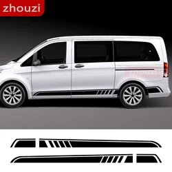 For Mercedes Benz Vito Viano V Class w447 v260 Long Side Stripe Car Sticker Vinyl Car Film Decals Auto 2 Pcs Accessories