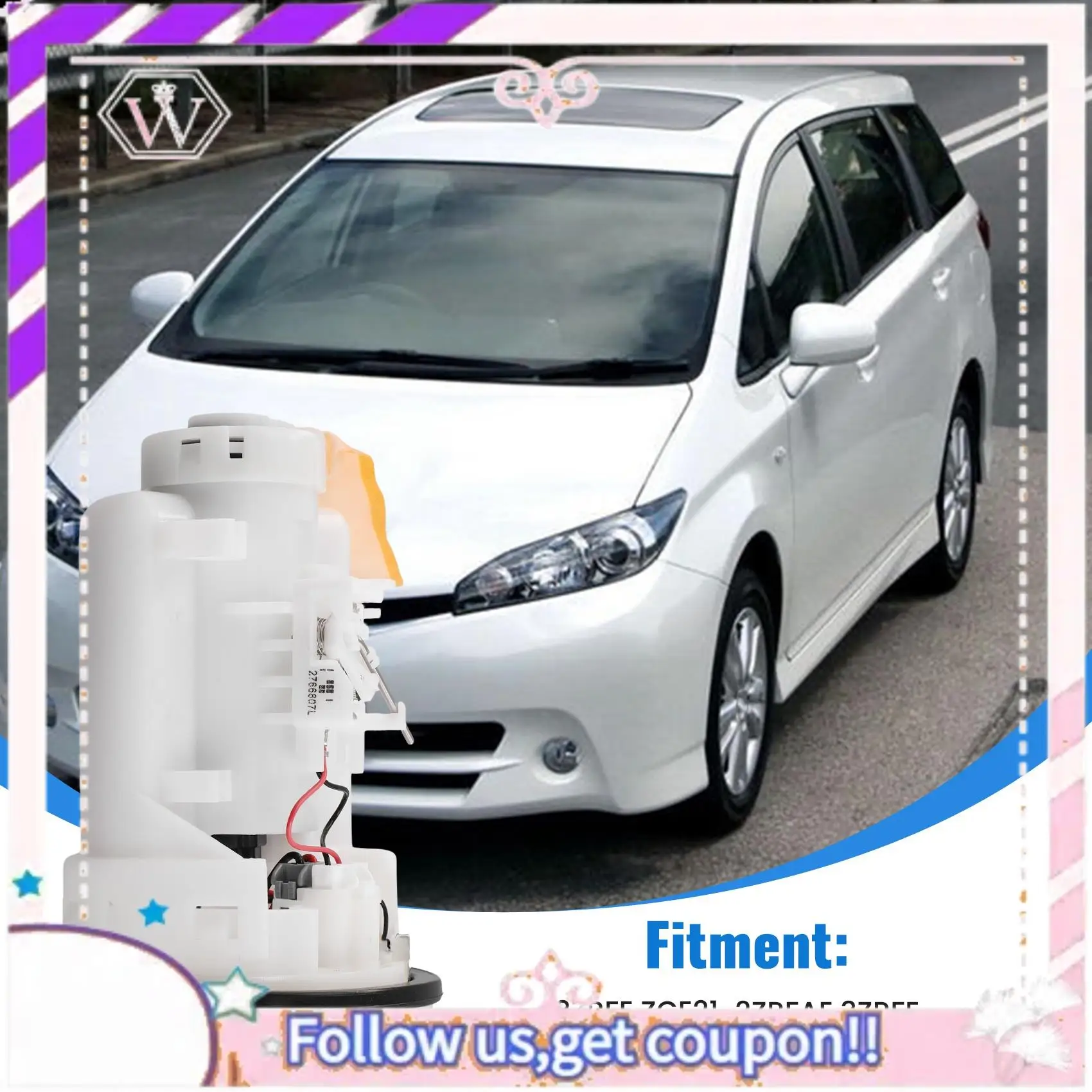 

Portable 77020-68010, 77020-68080, 23221-28290 Fuel Pump Module Assembly For Toyota Wish NOAH 3ZRFE ZGE21 ZRR70