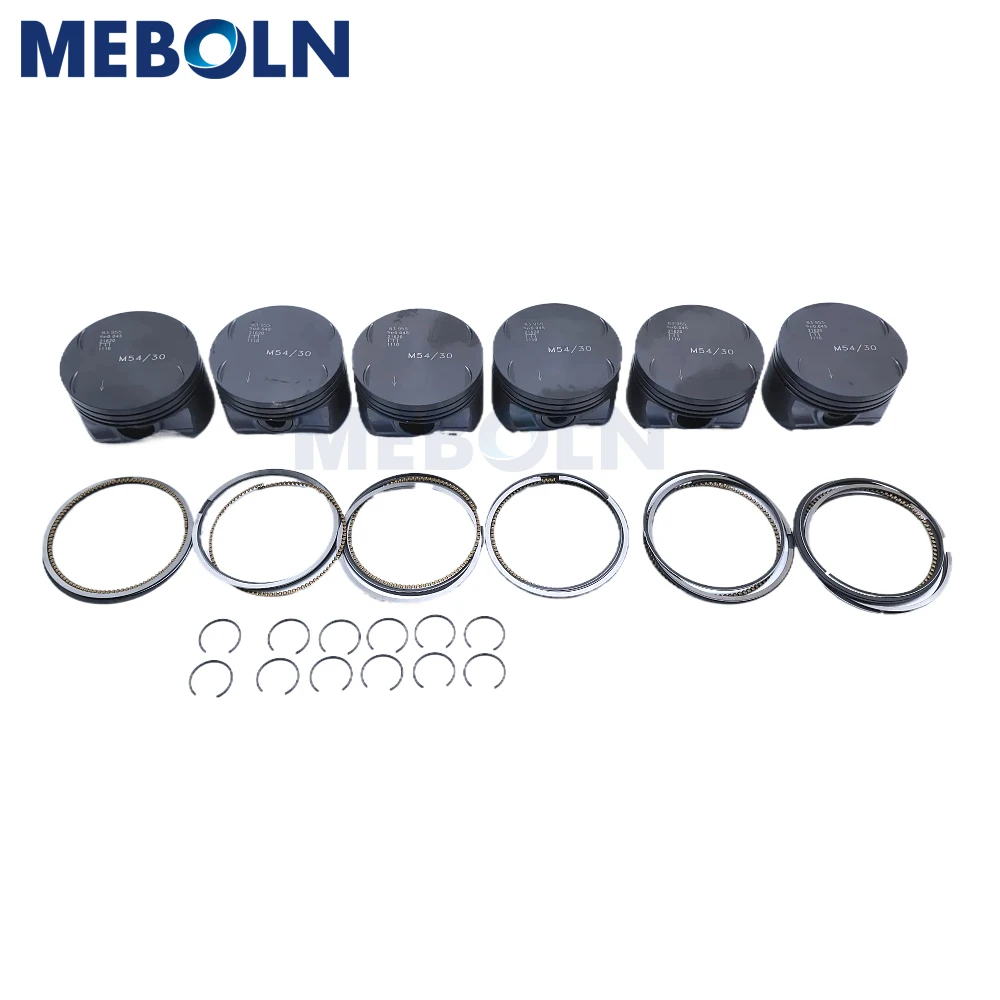 STD 6 PCS Engine Piston & Piston Ring Set For BMW 330i 530i X5 Z4 E46 E53 E60 E85 E90 M54 B30 3.0L Car Accessories 11257506222