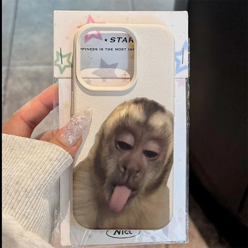 

Cute And Fun Monkey Phone Case For Samsung Galaxy S25 FE S24 Ultra S23 Plus S22 S21 A15 A16 A26 A36 A56 5G Shockproof Back Cover
