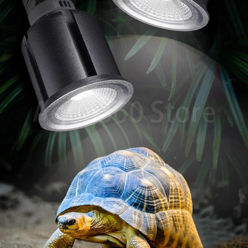 مصباح شمسي LED للزواحف من NOMOY - ضوء معزز للكالسيوم UVA + UVB للتنينات الملتحية والسلاحف - لمبة تشمس كاملة الطيف مع حرارة