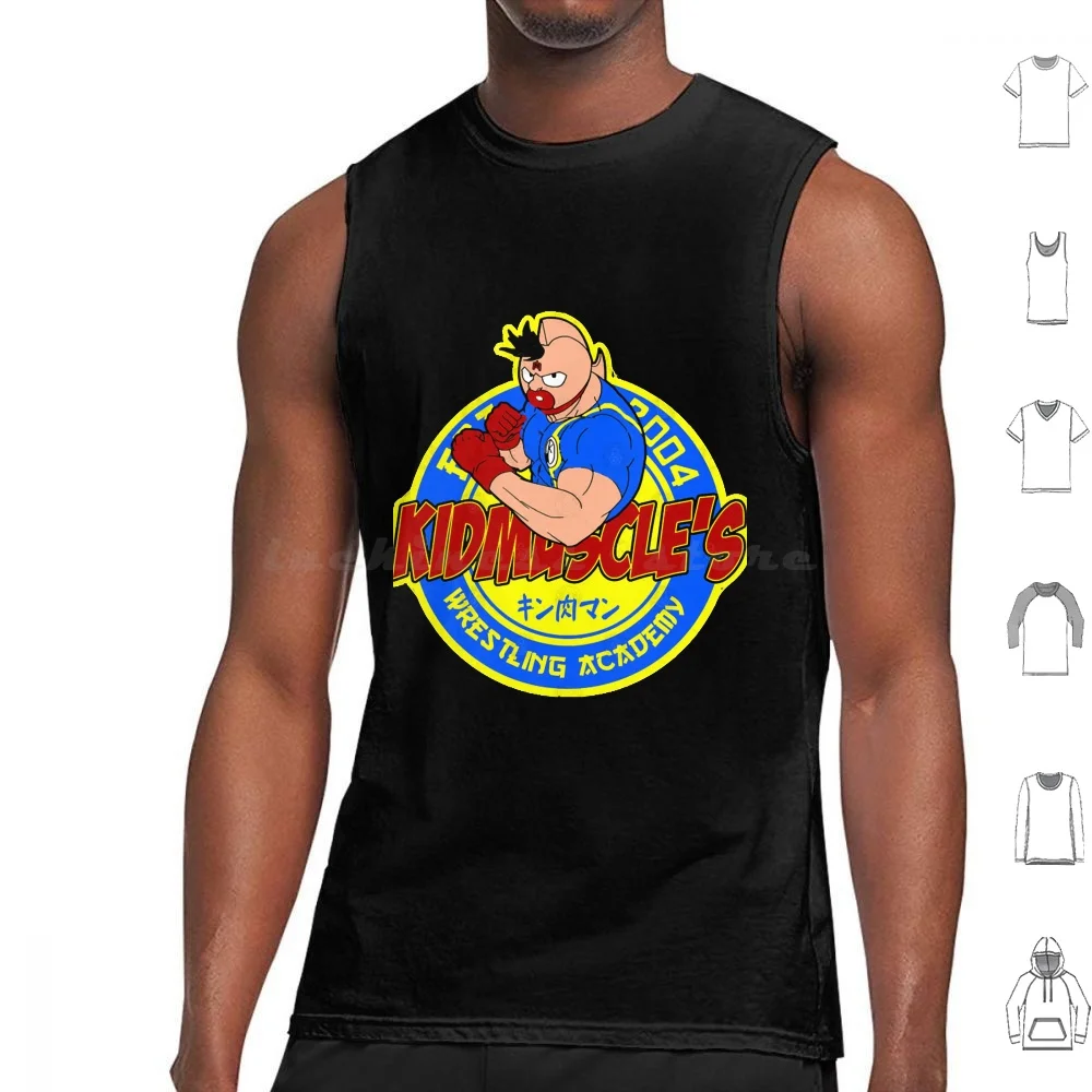 Wrestling Academy Tank Tops Print Cotton Kinnikuman Anime Carloj1956 Cartoon Geek Japanese Manga Nerd Parody
