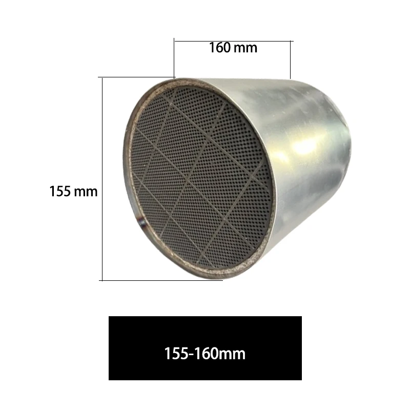 155*160mm Silicon Carbide DPF with metal housing honeycomb substrate diesel particulate filter catalytic converter filter