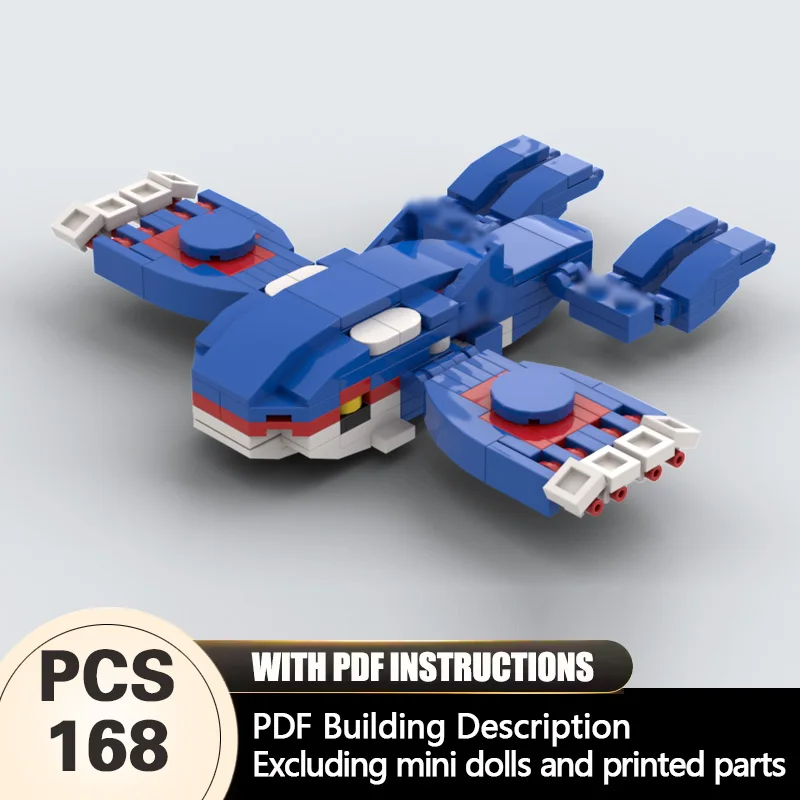

Creators Animal Series Model MOC Building Bricks Sea Kyogre Modular Technology Gifts Holiday Assemble Children Toys Suit